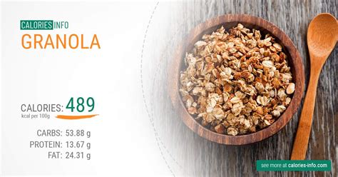 Granola Calories and Nutrition (100g)