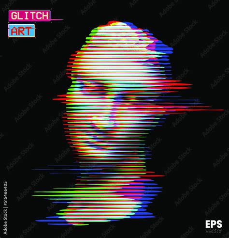 Glitch Art. Vector glitch corrupted RGB color mode offset illustration ...