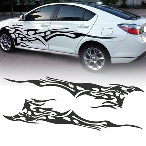 Car Decals-1 Set Flame Graphics Car Decal Stickers Auto Vinyl Decals ...