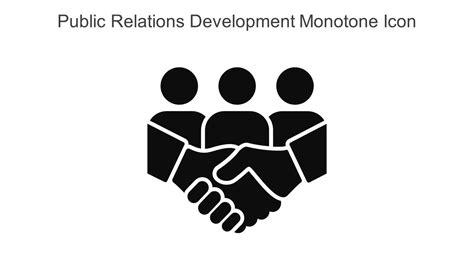 Public Relations Development Monotone Icon In Powerpoint Pptx Png And ...