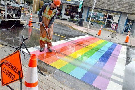 Langley’s rainbow crosswalk causes a storm - Langley Advance Times