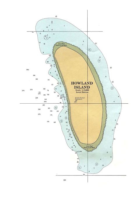 Large topographical map of Howland Island | Howland Island | Oceania ...