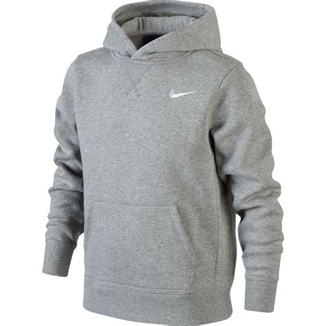 Nike Hoodie Fleece YA76 - Grey Heather/White Kids