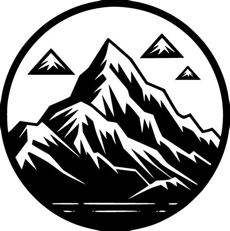 Mountains, Black and White Vector illustration 34808616 Vector Art at ...