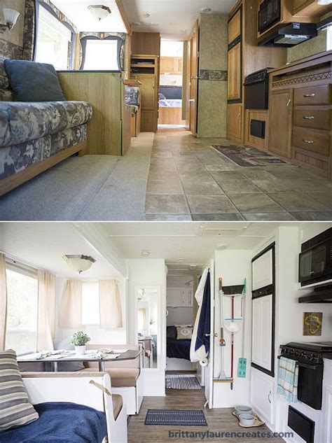 gorgeous camper before and after Camper Trailer Remodel, Diy Camper ...