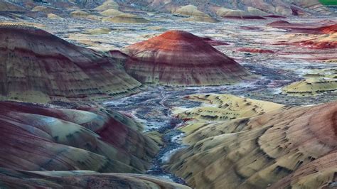 View of Painted Hills in Oregon, USA | Painted hills, Aerial views ...