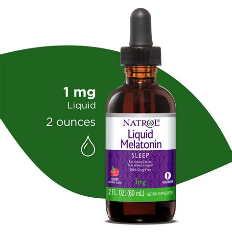 NatrolÂ® Liquid Melatonin, Sleep Supplement, Berry, 2 Fl. Ounce ...