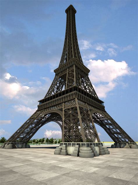 Eiffel Tower High Detailed 3D Model MAX OBJ 3DS FBX DXF DWG | CGTrader.com