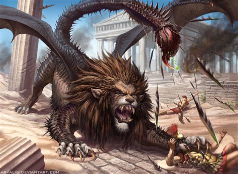 Manticore, RJ Palmer | Greek mythological creatures, Mythical creatures ...