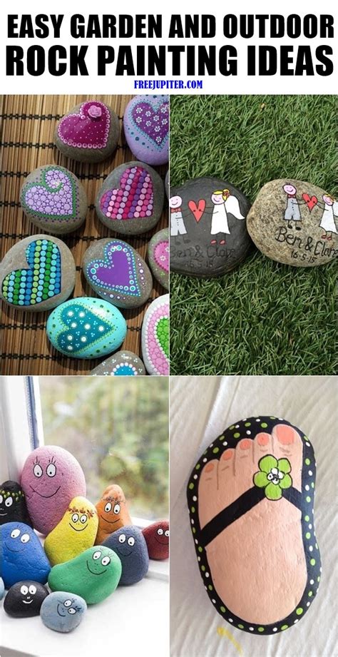 40 Easy garden and outdoor rock painting ideas