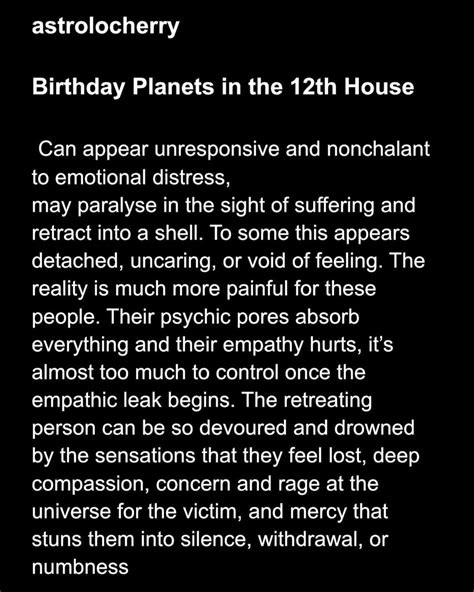 @astrolocherry’s Instagram photo: “12th house planets in the birth ...