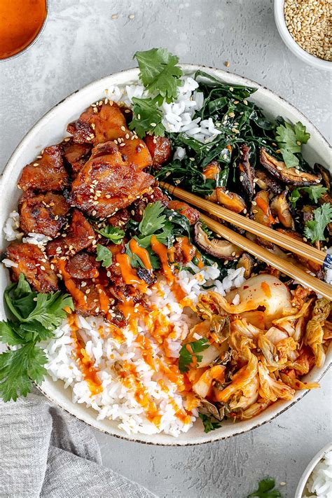 Korean Chicken Bowl with Rice