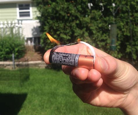 Make a Lighter Out Of: Battery + Gum Wrapper : 5 Steps - Instructables