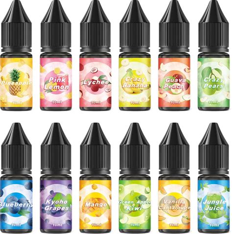 SKIRA Vape Juice No Nicotine, 12X10ml Multi Fruit Flavour E Liquid ...