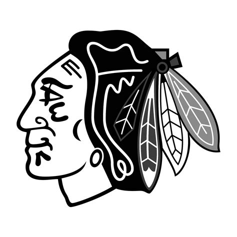 Chicago Blackhawks logo black and white | Chicago blackhawks logo ...