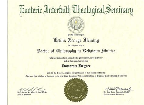 Doctorate Degrees | Become an Ordained Minister, Get your PhD, Divinity ...