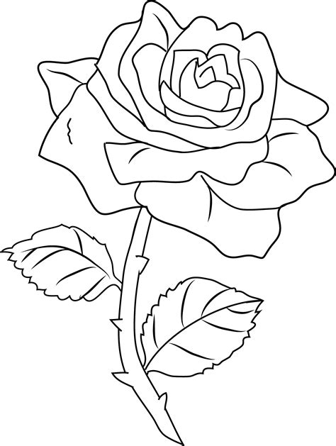 Rose Coloring Pages Printable Free