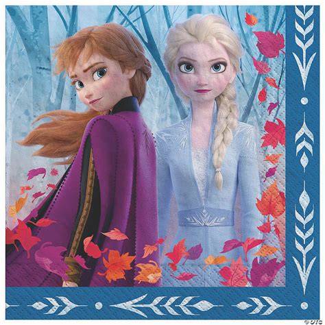 Disney’s Frozen II Elsa & Anna with Leaves Luncheon Napkins - 16 Pc ...