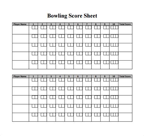 FREE 10+ Sample Bowling Score Sheet Templates in Google Docs | Google ...