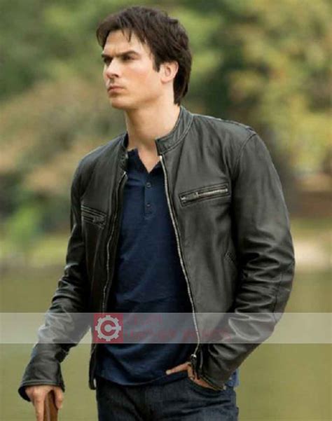 Get Vampire Diaries Damon Salvatore Leather Jacket