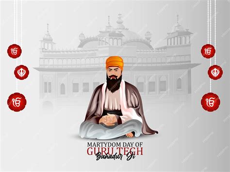 Premium Vector | Martyrdom day of guru tegh bahadur ji