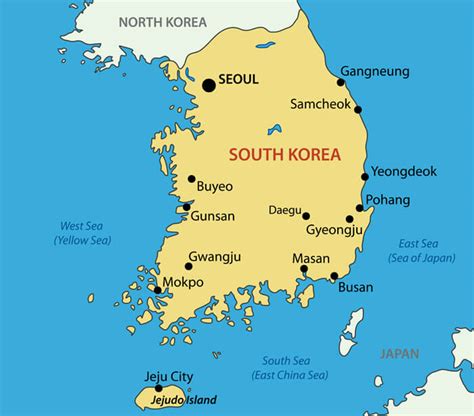 Map South Korea