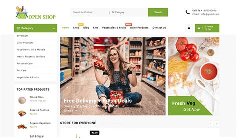 Grocery Store and Food - Best eCommerce WordPress Theme Template 2024