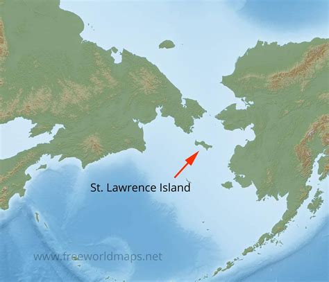 St. Lawrence Island map