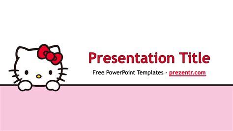 Hello Kitty PowerPoint Template - Cute Slide Templates | Hello kitty ...