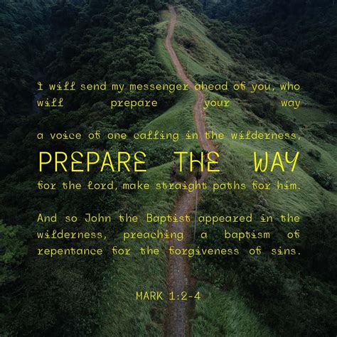 Mark 1:3-15 He is a voice shouting in the wilderness, ‘Prepare the way ...