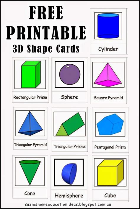 Exploring 3D Shapes | 3d shapes, Free printable and 3d