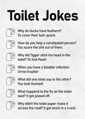 'Toilet Jokes' Poster by Funny Things | Displate