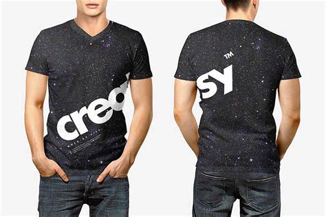 Black T-Shirt Mockup Front And Back Psd Free Models – All Free Mockups