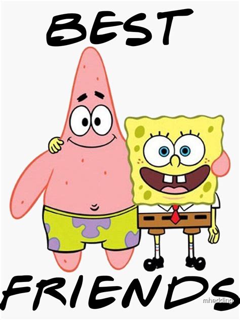 "spongebob and patrick best friends sticker " Sticker for Sale by ...