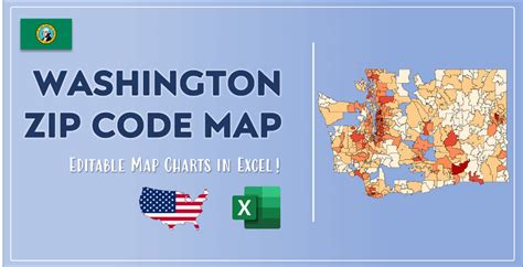 Washington Zip Code Map and Population List in Excel