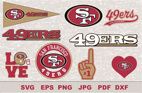 San Francisco 49ers Silhouette Studio Transfer Iron on Cut File Cameo ...