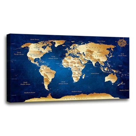 Large Wall World Map