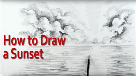 How to Draw a Sunset - YouTube