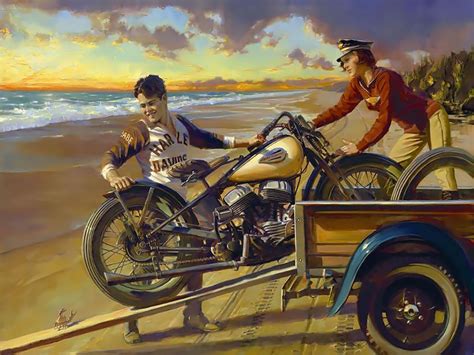 "Fuel For The Soul": Outstanding Nostalgic Motorcycle Paintings Of ...