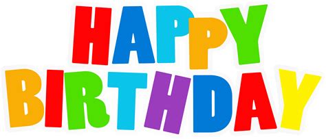 Download Clipart Birthday Logo - Multicolored Text Happy Birthday - Png ...