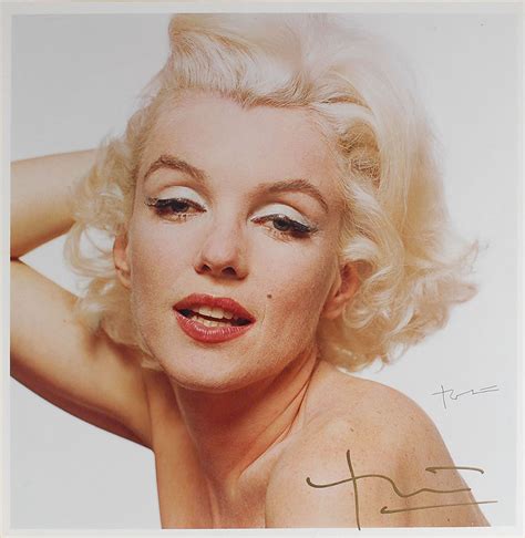 Marilyn Monroe Oversized Photograph Signed By Bert Stern