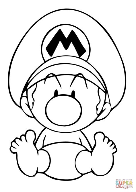 Baby Mario coloring page | Free Printable Coloring Pages