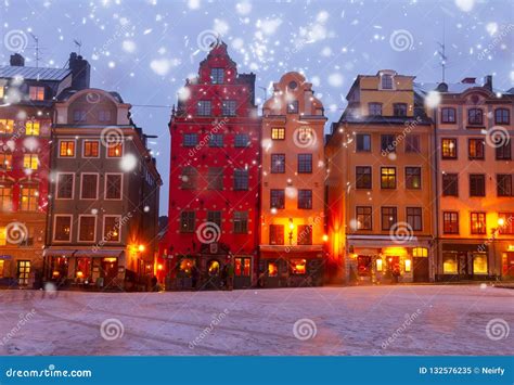 Gamla Stan at Night, Stockholm Stock Image - Image of evening ...