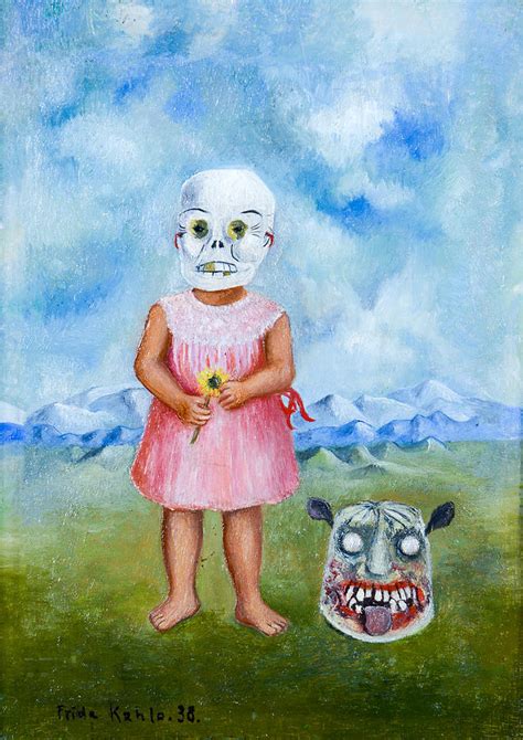 Girl with Death Mask by Frida Kahlo 1938 Painting by Orca Art Gallery ...