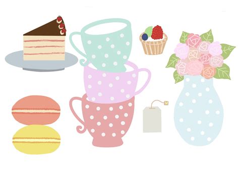 Cute Tea Party Clip Art, Tea Time Clipart Instant Download - Etsy