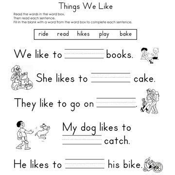 Fun Reading Comprehension Worksheet for 1st Grade