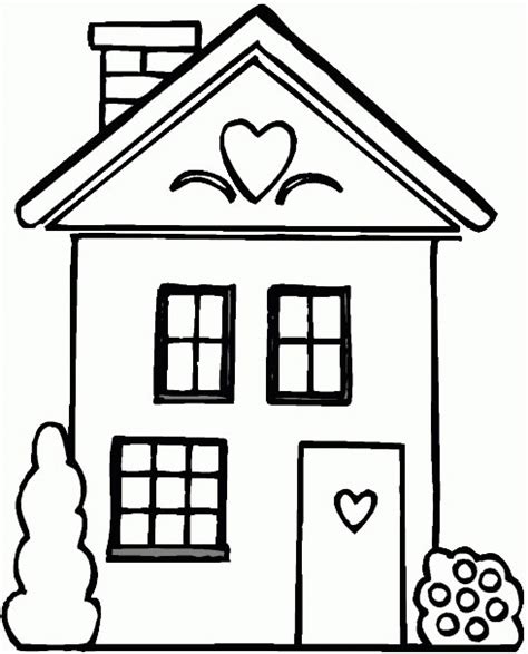 house clipart coloring - Clip Art Library