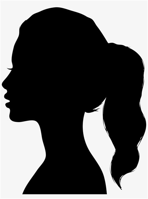 Girl Silhouette Head Outline