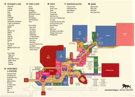 MGM Grand Hotel Map - MGM Grand Map