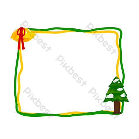 Christmas Christmas Eve Rectangular Rectangle Color Border Cute Cartoon ...